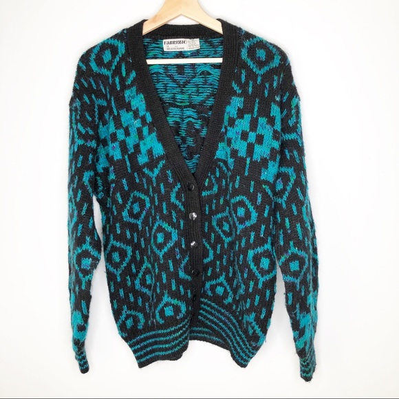 Fabrizio by Weathervane Vintage 80s Cardigan Large - Picture 1 of 11